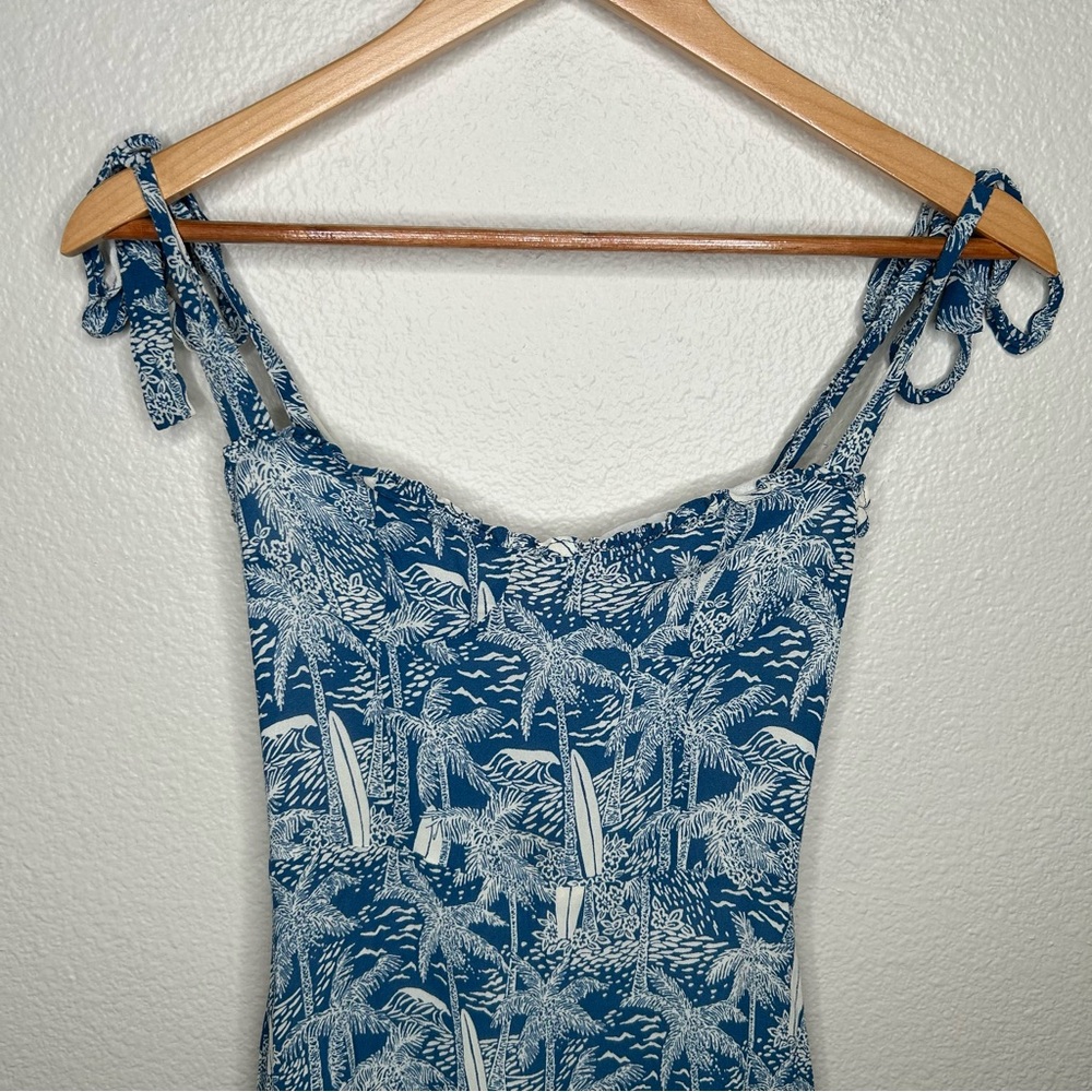 Reformation Blue & White Printed Mini Dress - Picture 4 of 16